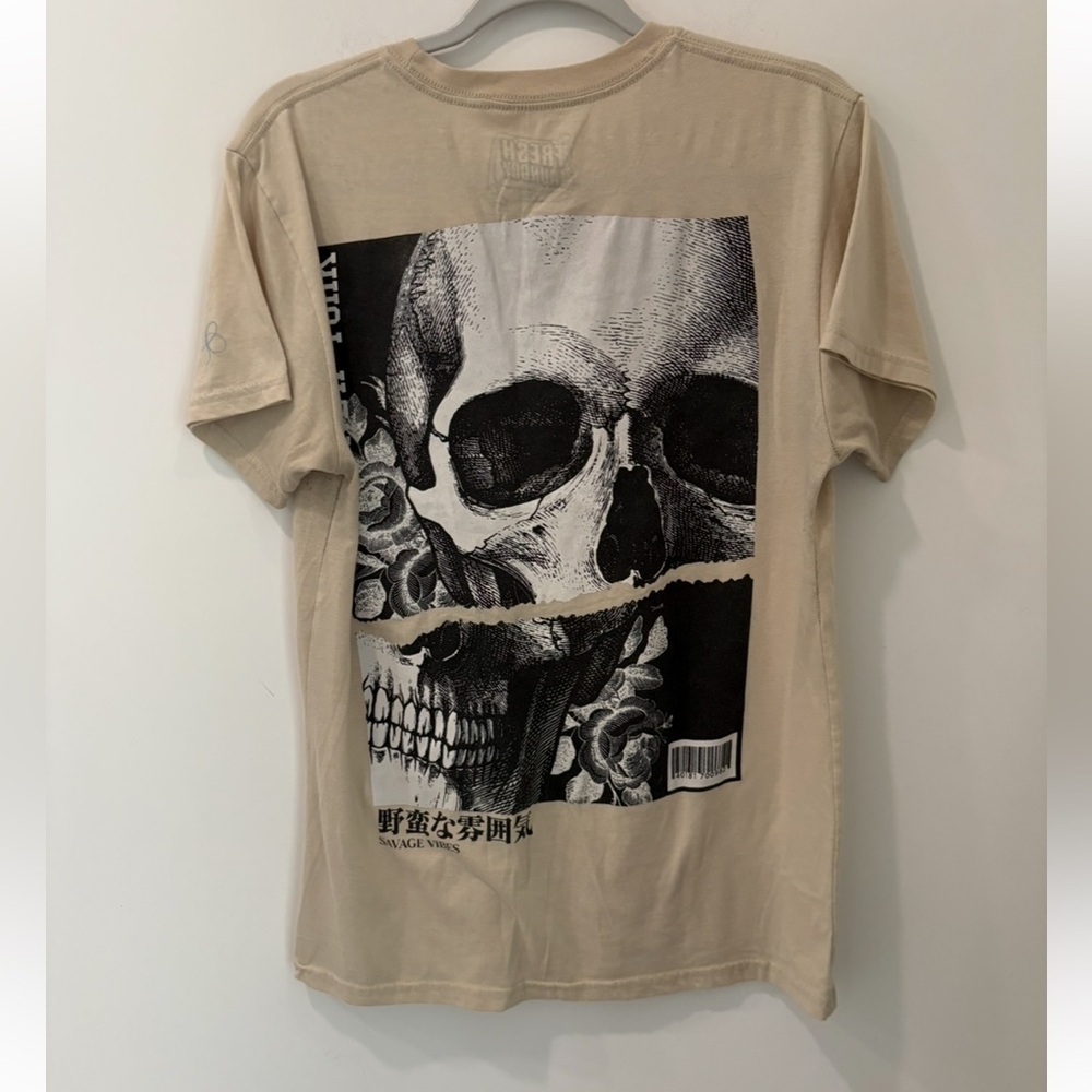 FRESH LAUNDRY double sided Grim Reaper short sleeve cotton blend size medium - Picture 2 of 6